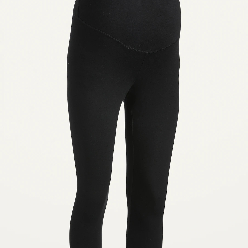 Old Navy Black, 4-way Stretch Maternity Crop Leggings